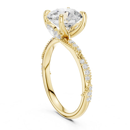 Round Twist Lab Grown Diamond Engagement Ring