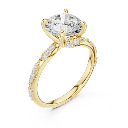 Round Twist Lab Grown Diamond Engagement Ring